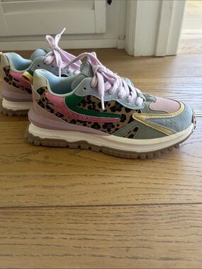 Blowfish Malibu State of Mind Colorblock Leopard Print Platform Sneakers